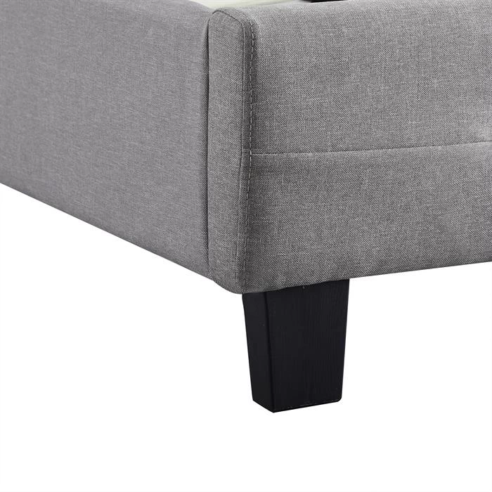 Polsterbett OHIO 90 X 200 Cm Inkl. Lattenrost In Grau 5 Polsterbett OHIO 90 X 200 Cm Inkl. Lattenrost In Grau – Bild 5