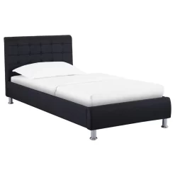 Polsterbett CANNES 90x200 Cm, Stoff In Schwarz