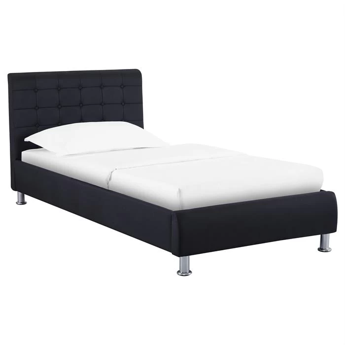 Polsterbett CANNES 90x200 Cm, Stoff In Schwarz 1 Polsterbett CANNES 90x200 Cm, Stoff In Schwarz