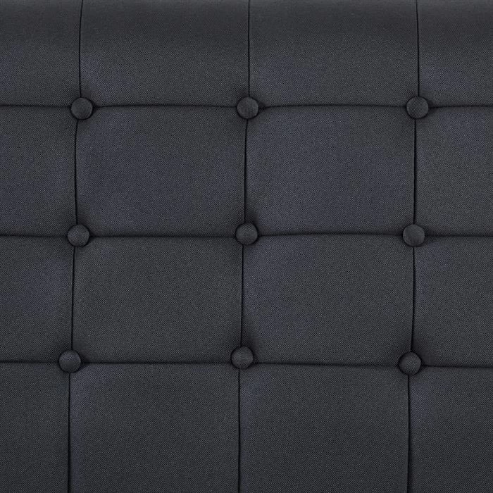 Polsterbett CANNES 90x200 Cm, Stoff In Schwarz 3 Polsterbett CANNES 90x200 Cm, Stoff In Schwarz – Bild 3