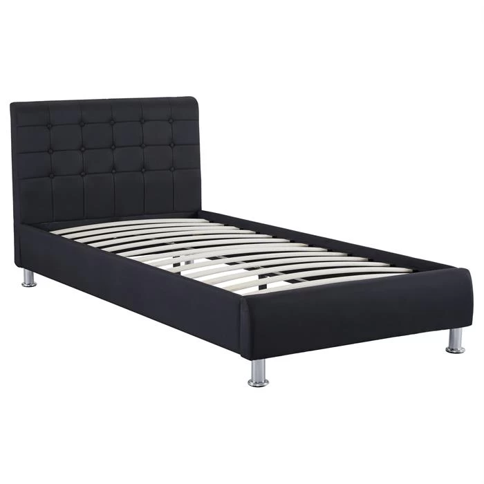 Polsterbett CANNES 90x200 Cm, Stoff In Schwarz 4 Polsterbett CANNES 90x200 Cm, Stoff In Schwarz – Bild 4