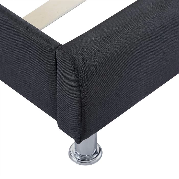 Polsterbett CANNES 90x200 Cm, Stoff In Schwarz 5 Polsterbett CANNES 90x200 Cm, Stoff In Schwarz – Bild 5