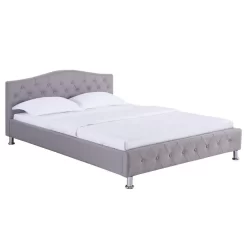 Polsterbett BIARRITZ 140 X 200 Cm, In Grau