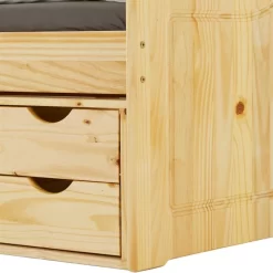 Bett Mit Stauraum SENTA 90x200 Cm, Kiefer Massiv In Natur -Berühmt Möbel 5222 5