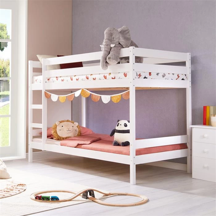 Etagenbett FELIX, Kiefer Massiv In Weiss 4 Etagenbett FELIX, Kiefer Massiv In Weiss – Bild 4