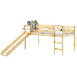 Hochbett Mit Rutsche BENNY Natur