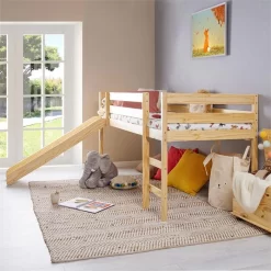 Hochbett Mit Rutsche BENNY Natur -Berühmt Möbel 7014 AC2