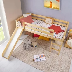 Hochbett Mit Rutsche BENNY Natur -Berühmt Möbel 7014 AC3