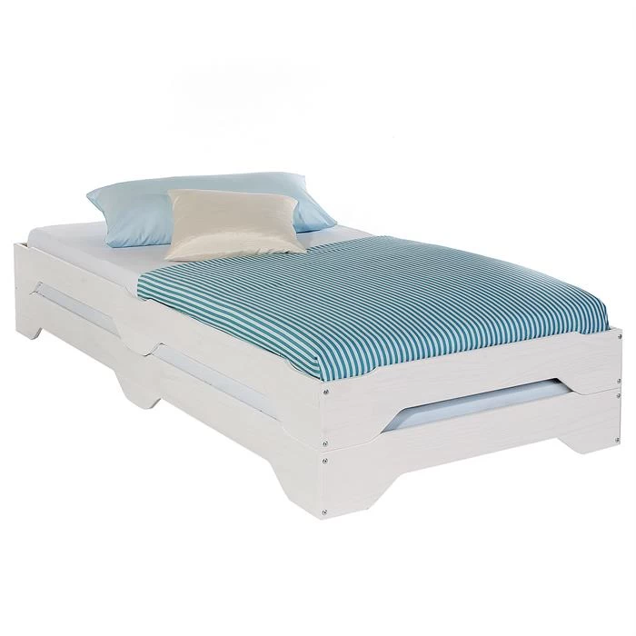 Stapelbett RONNY 90x200 Cm Aus Kiefer, In Weiß 1 Stapelbett RONNY 90x200 Cm Aus Kiefer, In Weiß