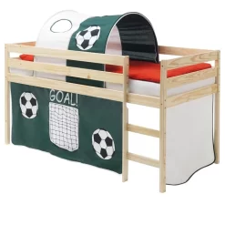 Hochbett ERIK Vorhang + Tunnel, Fußball