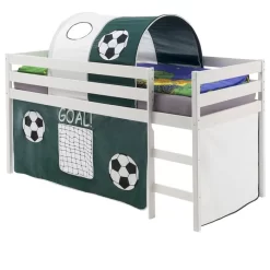 Hochbett ERIK Vorhang & Tunnel Fussball