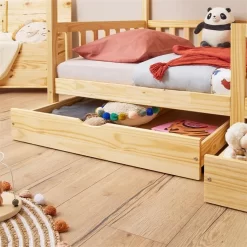 Hausbett NUNA In 90 X 200 Cm Aus Massiver Kiefer, Natur -Berühmt Möbel 71300 AC4