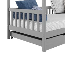 Hausbett NUNA In 90 X 200 Cm Aus Massiver Kiefer, Grau 10 Hausbett NUNA In 90 X 200 Cm Aus Massiver Kiefer, Grau -Berühmt Möbel 71302 4