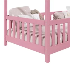 Hausbett LISAN In 90 X 200 Aus Massiver Kiefer In Rosa -Berühmt Möbel 71313 4