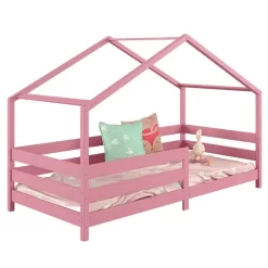 Hausbett RENA In 90 X 200 Cm Mit Rausfallschutz In Rosa