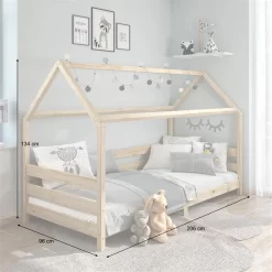 Hausbett FINA In 90 X 200 Cm Aus Massiver Kiefer Natur 8 Hausbett FINA In 90 X 200 Cm Aus Massiver Kiefer Natur -Berühmt Möbel 71340 AC2