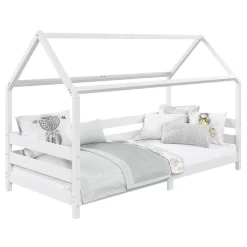 Hausbett FINA In 90 X 200 Cm Aus Massiver Kiefer In Weiß