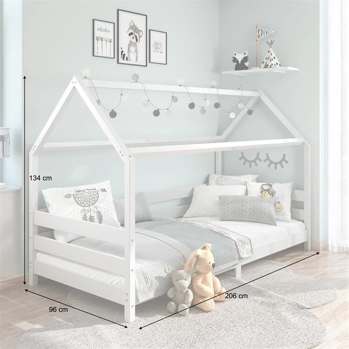 Hausbett FINA In 90 X 200 Cm Aus Massiver Kiefer In Weiß 3 Hausbett FINA In 90 X 200 Cm Aus Massiver Kiefer In Weiß – Bild 3