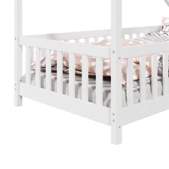 Hausbett CORA In 90 X 200 Cm Aus Massiver Kiefer Mit Rausfallschutz In Weiß 10 Hausbett CORA In 90 X 200 Cm Aus Massiver Kiefer Mit Rausfallschutz In Weiß -Berühmt Möbel 71351 4