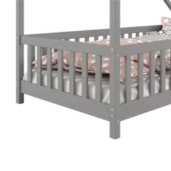 Hausbett CORA In 90 X 200 Cm Aus Massiver Kiefer Mit Rausfallschutz In Grau -Berühmt Möbel 71352 4