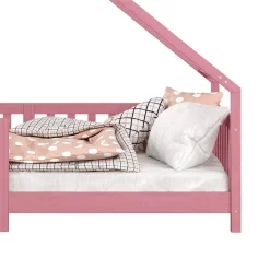 Hausbett CORA In 90 X 200 Cm Aus Massiver Kiefer Mit Rausfallschutz In Rosa -Berühmt Möbel 71353 5