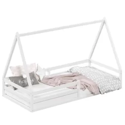 Hausbett SILA In 90 X 200 Aus Massiver Kiefer In Weiß -Berühmt Möbel 71361 2