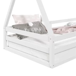 Hausbett SILA In 90 X 200 Aus Massiver Kiefer In Weiß -Berühmt Möbel 71361 4