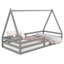 Hausbett SILA In 90 X 200 Aus Massiver Kiefer In Grau