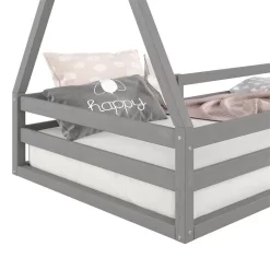 Hausbett SILA In 90 X 200 Aus Massiver Kiefer In Grau -Berühmt Möbel 71362 4