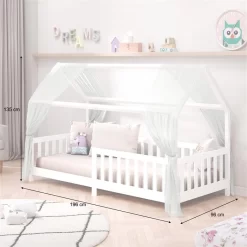 Hausbett NINA In 90 X 200 Aus Kiefer In Weiß 8 Hausbett NINA In 90 X 200 Aus Kiefer In Weiß -Berühmt Möbel 71371 AC2