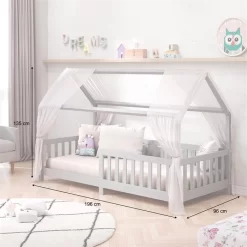 Hausbett NINA In 90 X 200 Aus Kiefer In Grau 8 Hausbett NINA In 90 X 200 Aus Kiefer In Grau -Berühmt Möbel 71372 AC2