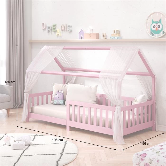 Hausbett NINA In 90 X 200 Aus Kiefer In Rosa 3 Hausbett NINA In 90 X 200 Aus Kiefer In Rosa – Bild 3