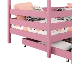 Hausbett ENA 90 X 200 Cm Mit Rausfallschutz Und Zwei Schubladen In Rosa -Berühmt Möbel 71383 4