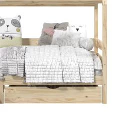 Hausbett CLIA In 90 X 200 Cm Aus Massiver Kiefer Mit 2 Schubalden In Natur -Berühmt Möbel 71390 5