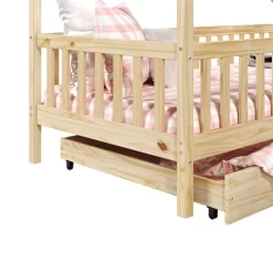 Hausbett ALVA In 90 X 200 Cm Aus Massiver Kiefer Mit Schubladen In Natur 10 Hausbett ALVA In 90 X 200 Cm Aus Massiver Kiefer Mit Schubladen In Natur -Berühmt Möbel 71400 4