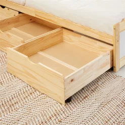 Bett Mit Stauraum MIA 90x190 Cm, Kiefer Natur/weiß -Berühmt Möbel 7142 AC5