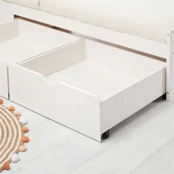 Bett Mit Stauraum MIA 90x200 Cm, Kiefer In Weiß/rosa -Berühmt Möbel 7144 AC4