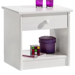 Nachttisch MORITZ Aus Kiefer Massiv, Weiß