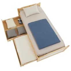 Bett Mit Stauraum FRITZ 90x200 Cm, In Natur -Berühmt Möbel 71640 2 N