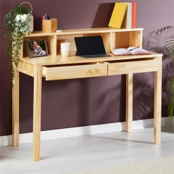 Sekretär LENNOX Mit 3 Nischen Und 2 Schubladen In Natur 8 Sekretär LENNOX Mit 3 Nischen Und 2 Schubladen In Natur -Berühmt Möbel 7201 AC2