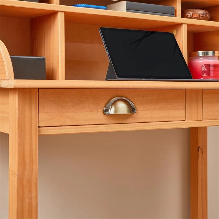 Sekretär MARLENE Mit 2 Schubladen Und 6 Fächer Gebeizt 6 Sekretär MARLENE Mit 2 Schubladen Und 6 Fächer Gebeizt – Bild 6