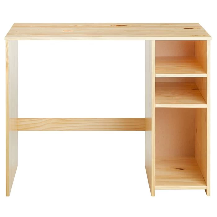 Schreibtisch LIAM Mit 3 Regalfächer Aus Kiefer Massiv In Natur 2 Schreibtisch LIAM Mit 3 Regalfächer Aus Kiefer Massiv In Natur – Bild 2