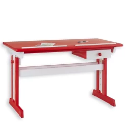 Kinderschreibtisch Weiß/rot FLEXI -Berühmt Möbel 7225 2