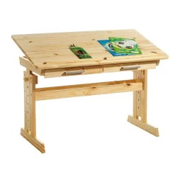 Kinderschreibtisch OLIVIA Aus Kiefer Mit Schubladen In Natur