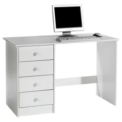 Schreibtisch ARNE Mit 4 Schubladen In Weiß