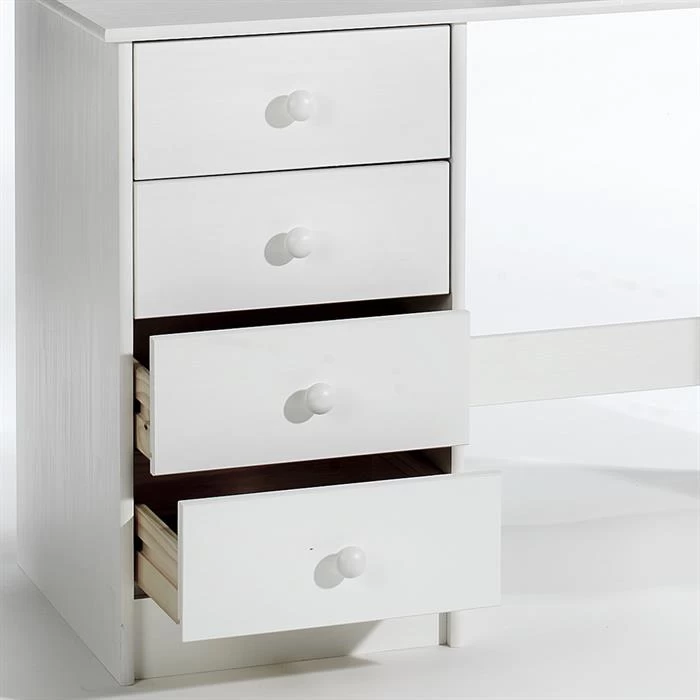 Schreibtisch ARNE Mit 4 Schubladen In Weiß 3 Schreibtisch ARNE Mit 4 Schubladen In Weiß – Bild 3