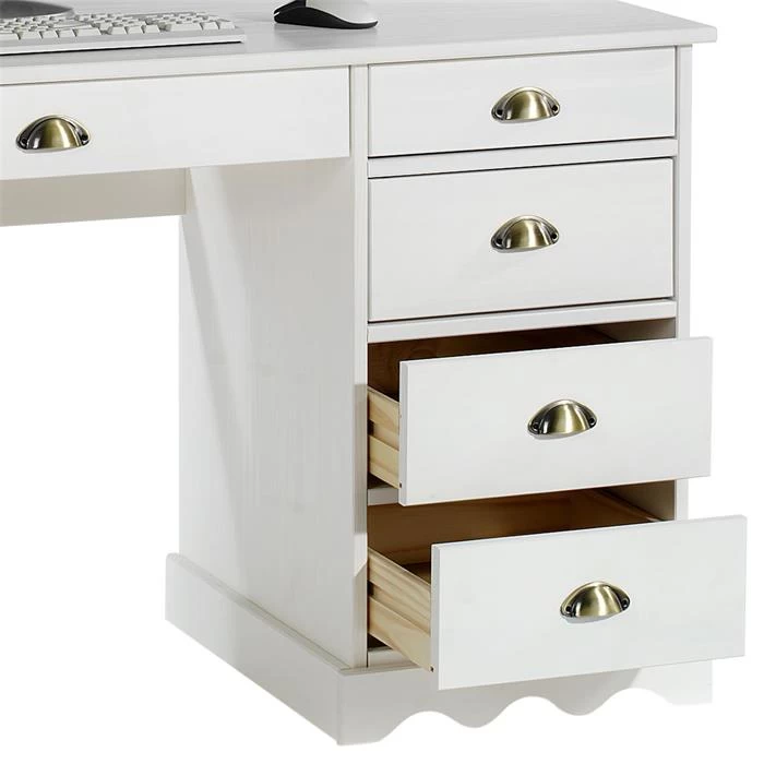 Schreibtisch COLETTE In Der Farbe Weiß 3 Schreibtisch COLETTE In Der Farbe Weiß – Bild 3