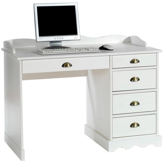 Schreibtisch COLETTE Mit Aufsatz In Weiß 1 Schreibtisch COLETTE Mit Aufsatz In Weiß