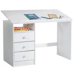 Kinderschreibtisch KEVIN Neigungsverstellbar Weiß