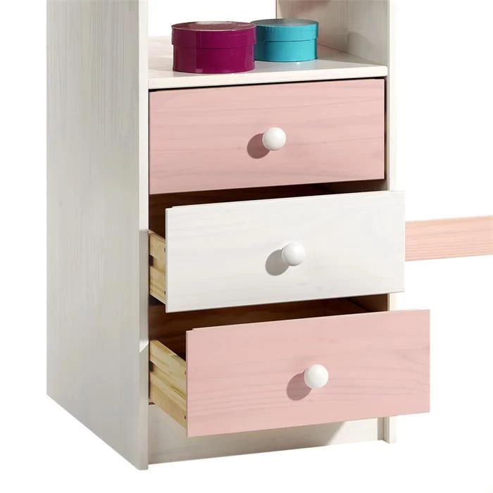 Kinderschreibtisch KEVIN Neigungsverstellbar Weiß/rosa 5 Kinderschreibtisch KEVIN Neigungsverstellbar Weiß/rosa – Bild 5